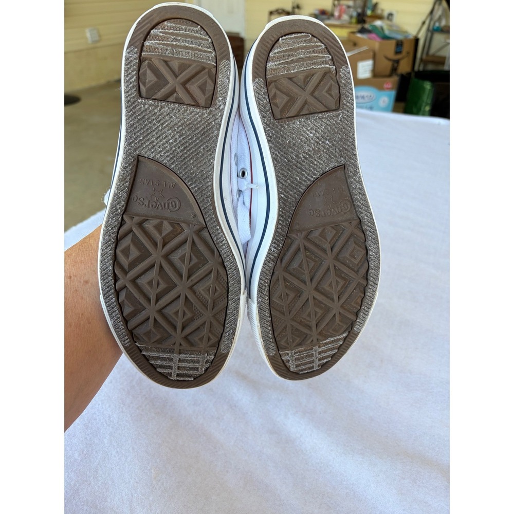 Converse Chuck Taylor All Star Low Top White Canvas Sneakers Womens 8 skater‎ - Picture 4 of 9